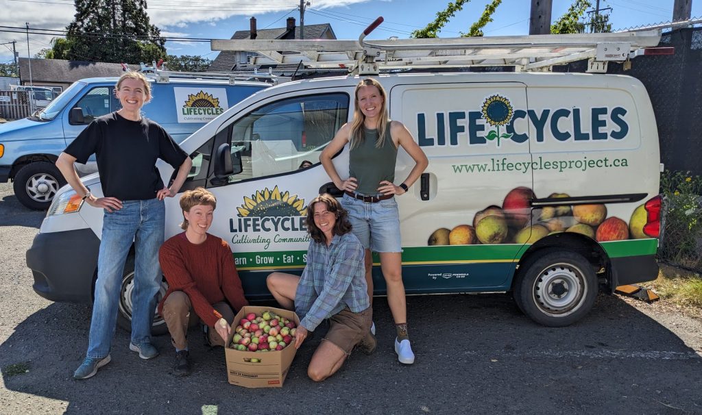 Fruit Tree Project Team Infront of the Van
